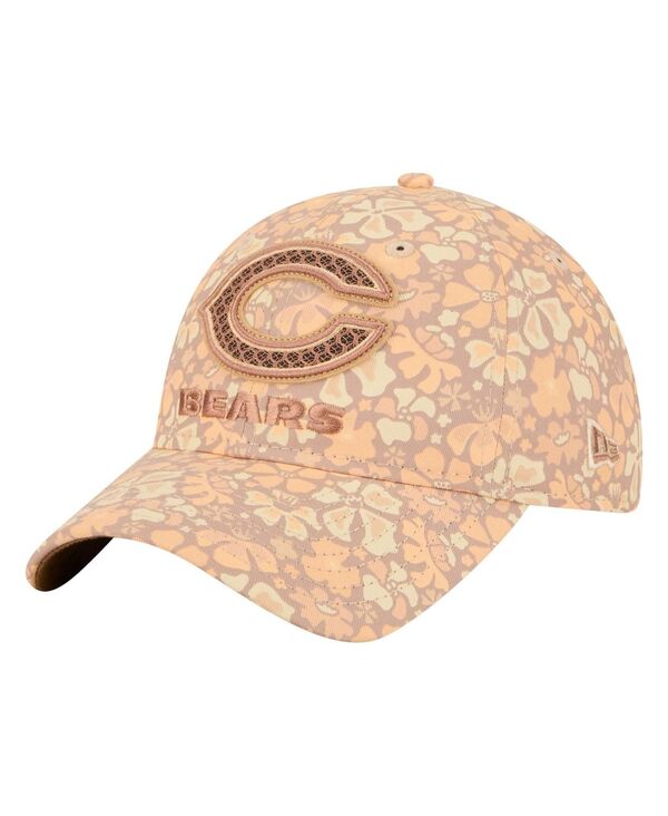 ニューエラ レディース アクセサリー 帽子 フラワー柄 フラワー New Era Women's Tan Chicago Bears Floral 9TWENTY Adjustable Hatan タン｜ReVida 店