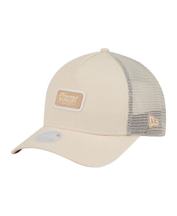 ニューエラ レディース アクセサリー 帽子 New Era Women's Light Beige Texas Rangers Tonal Patch 9FORTY M-Crown A-Frame Trucker Adjustable Hat Light Beige ベージュ|ReVida 店