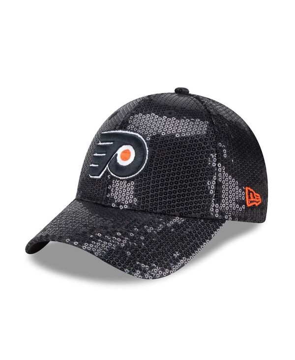 ニューエラ レディース アクセサリー 帽子 スパンコール New Era Women's Black Philadelphia Flyersequin 9FORTY Adjustable Hat Black ブラック|ReVida 店