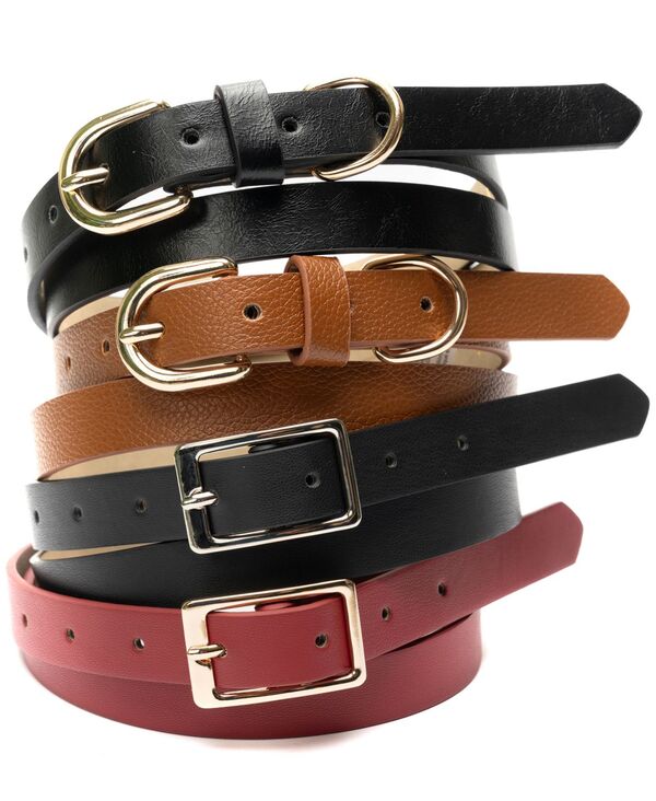 ヴィンスカムート レディース アクセサリー ベルト Vince Camuto 4-For-1 Buckle Belt Set Black/Brown/Red ブラック｜ReVida 店
