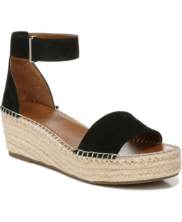 フランコサルト レディース シューズ サンダル Franco Sarto Women's Pela Open Toespadrille Sandals Black Suede ブラック｜ReVida 店 15,736円
