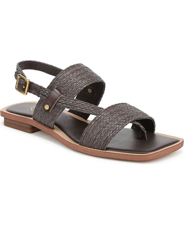 フランコサルト レディース シューズ サンダル Franco Sarto Women's Enrica Open Toe Slingback Sandals Chocolate Braided Raffia チョコレート｜ReVida 店