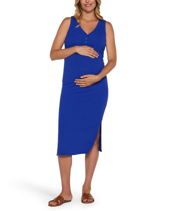 マザーフッドマタニティー レディース トップス ワンピース ミディ ノースリーブ Motherhood Maternity Women'sleeveless Henley Racerback Maternity Midi Dressurf the web|ReVida 店