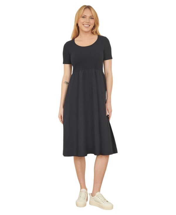 ユミキム レディース トップス ワンピース ミディ コットン ジャージー Yumi Women's Jersey Top And Cotton Midi Dress Black ブラック|ReVida 店