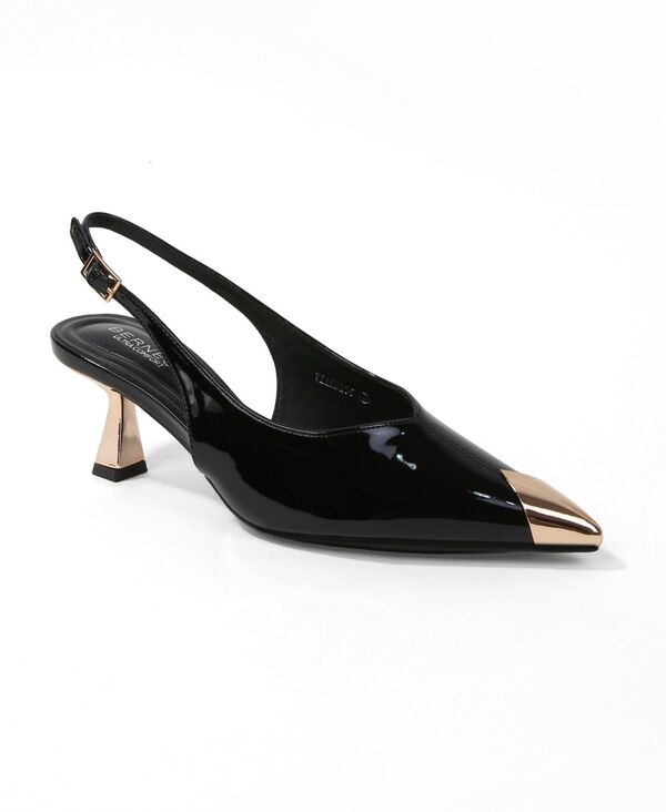 バーネス レディース シューズ パンプス キャップ ヒール BERNESS Women's Patent Heels and Toe Cap Slingback Pumps Black ブラック｜ReVida 店 13,121円