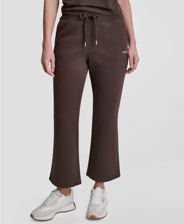 ダナ キャラン ニューヨーク レディース ボトムス カジュアルパンツ トール DKNY Sport Women's Metallic Bubble Mid-Rise Crop Flare Pants Espresso メタリック|ReVida 店