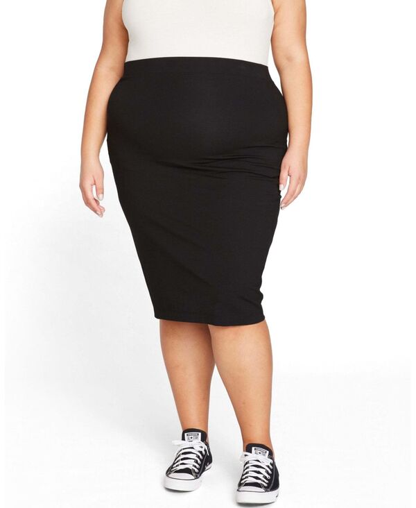 ユニバーサル スタンダード レディース ボトムスカート プラスサイズ ジャージー Universal Standard Women's Plusize Danube Jersey Skirt Black ブラック｜ReVida 店 20,576円