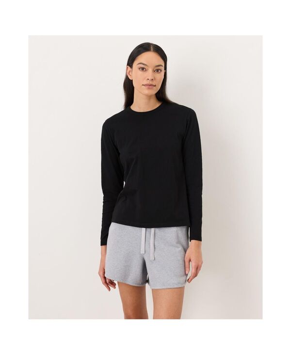 パクト レディース トップス シャツ コットン Pact Women's Cotton Slub Organic Long Sleeve Tee Black ブラック｜ReVida 店