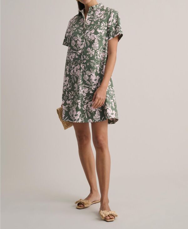 アンタックイット レディース トップス ワンピース フラワー柄 コットン フラワー UNTUCKit Women'stretch Cotton Floral Popover Izzie Dress Green グリーン|ReVida 店