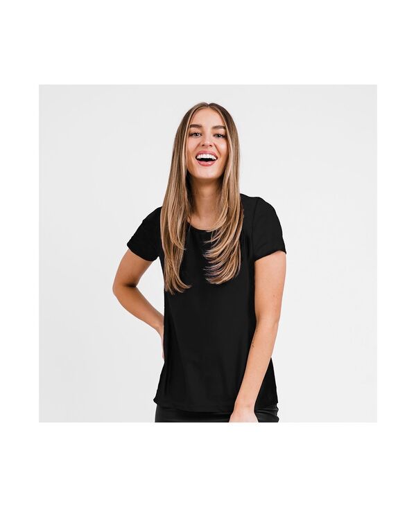 カリプサ レディース 水着 トップのみ Calypsa Women's Loose Fit Short Sleeve UPF 50+ Adele Swim Top Black ブラック｜ReVida 店