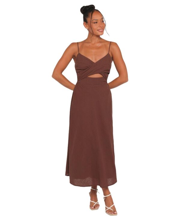 Petal and Pup レディース トップス ワンピース ミディ Petal and Pup Women's Elvina Midi Dress Brown ブラウン|ReVida 店