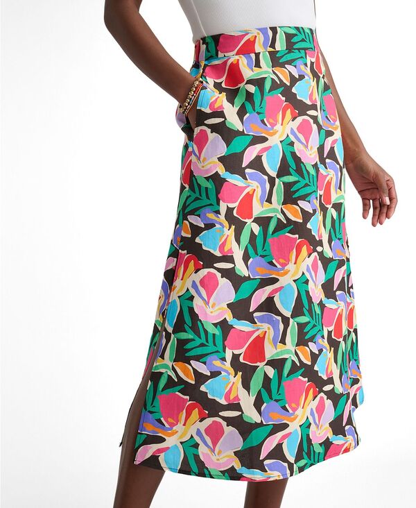 アンタックイット レディース ボトムスカート リネン UNTUCKit Women's Linen Blend Pippa Skirt Black ブラック｜ReVida 店