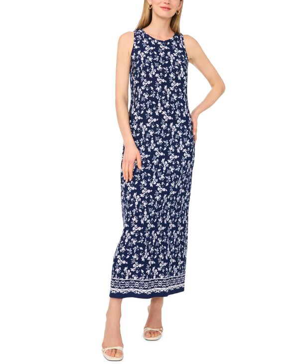 ヴィンスカムート レディース トップス ワンピース クルーネック ノースリーブ マキシ Vince Camuto Women'sleeveless Crewneck Maxi Dress Classic Navy ネイビー|ReVida 店