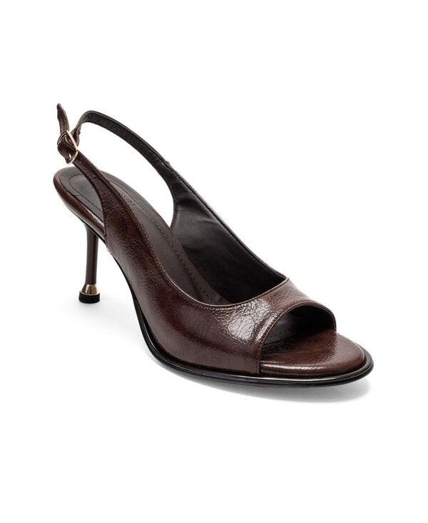 プロローグシューズ レディース サンダル Prologue Shoes Women's Iselin Stiletto Sandal Brown ブラウン｜ReVida 店