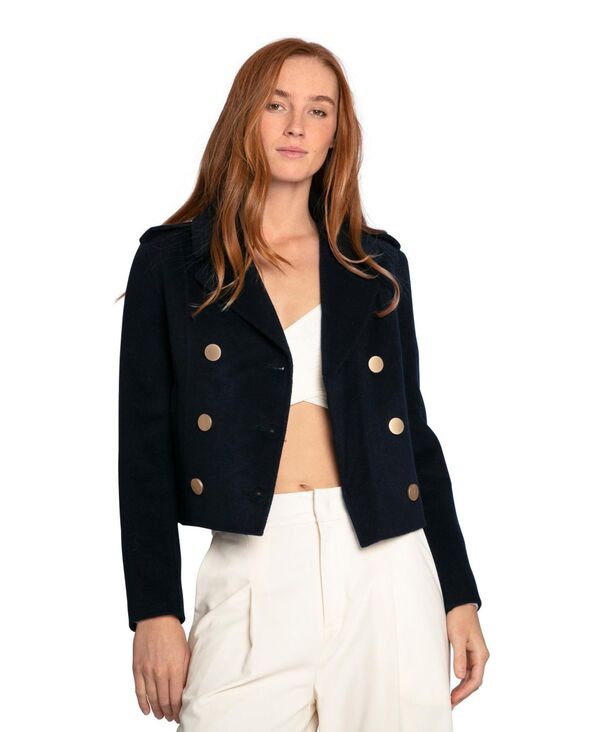 ベルアンドブルーム レディース アウター ジャケット・ブルゾン ウール コート Belle & Bloom Women's Love Me Nowool Blend Military Style Coat Navy ネイビー｜ReVida 店