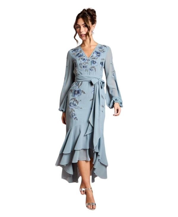 コースト レディース トップス ワンピース マキシ Coast Women's Embellished High Low Maxi Dress Dusty blue ブルー|ReVida 店