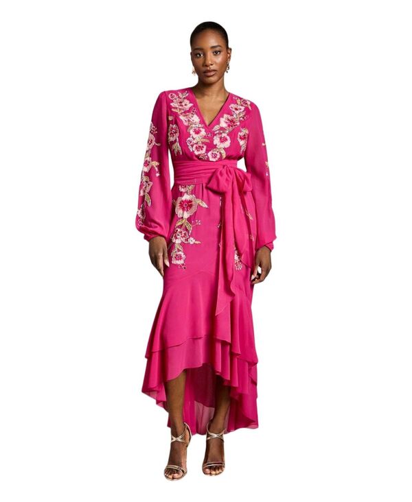 コースト レディース トップス ワンピース マキシ Coast Women's Embellished High Low Maxi Dress Raspberry｜ReVida 店
