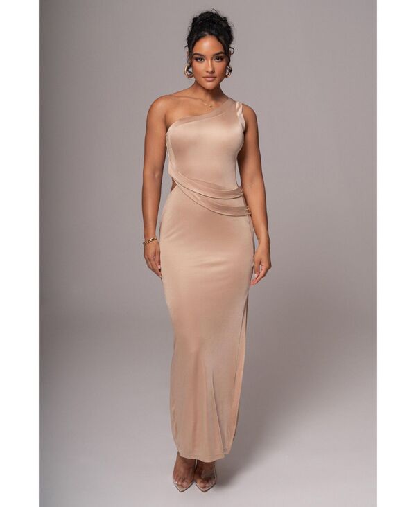 ジェイラックスレーベル レディース トップス ワンピース マキシ JLUXLABEL Women\'surrey Maxi Dress Tan タン｜ReVida 店