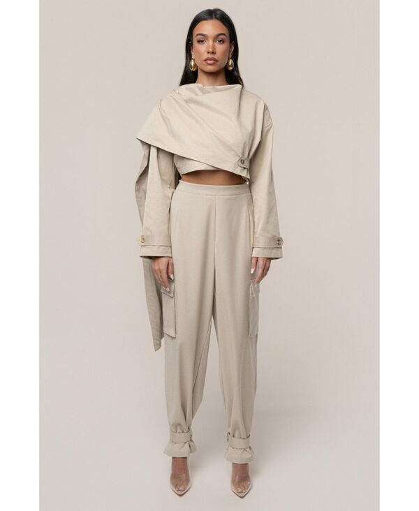 ジェイラックスレーベル レディース アウター ジャケット・ブルゾン ケープデザイン キャップ ケープ JLUXLABEL Women's Next Level Cape Jacket Beige ベージュ|ReVida 店