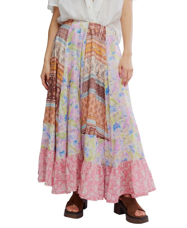 フリーピープル レディース ボトムスカート プリント コットン マキシ Free People Women'santa Eulalia Printed Pull-On Cotton Maxi Skirt Multi Print Combo マルチカラー|ReVida 店