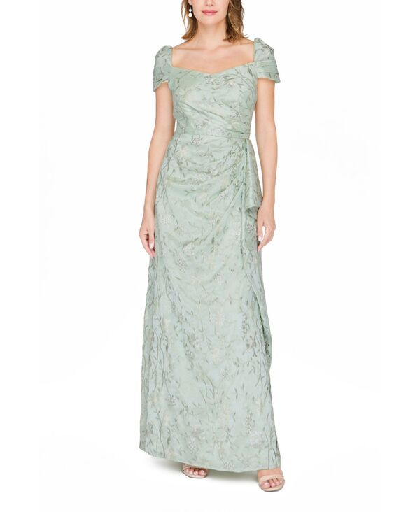 ジェイエスコレクションズ レディース トップス ワンピース JS Collections Women'sweetheart Neck Cascadetail Gown Seafoam｜ReVida 店