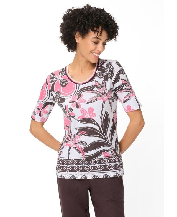 オルセン レディース トップス Tシャツ Olsen Women's Wildflower Panneaux T-Shirt Raspberry｜ReVida 店