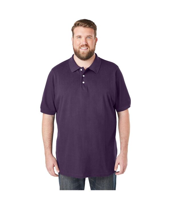 キングサイズ メンズ トップス ポロシャツ トール コットン KingSize Tall Shrink-Less Classicotton Polo Shirt Blackberry｜ReVida 店