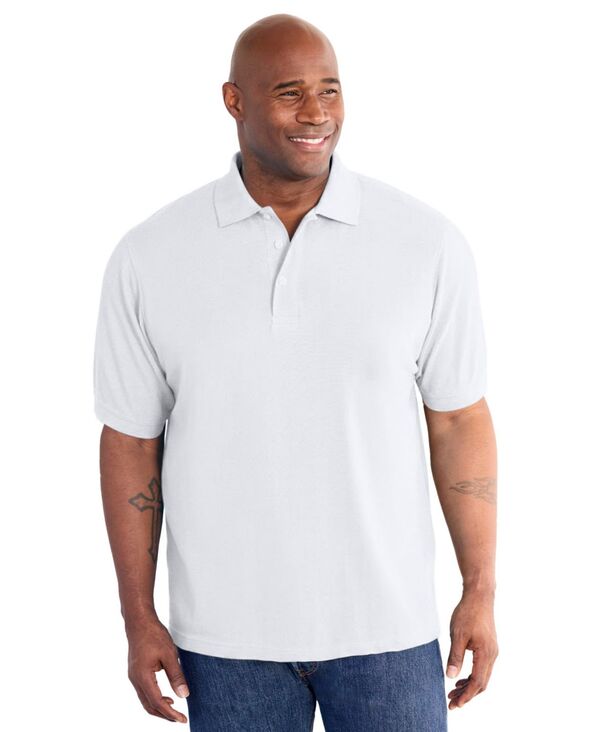 キングサイズ メンズ トップス ポロシャツ トール コットン KingSize Tall Shrink-Less Classicotton Polo Shirt White ホワイト｜ReVida 店