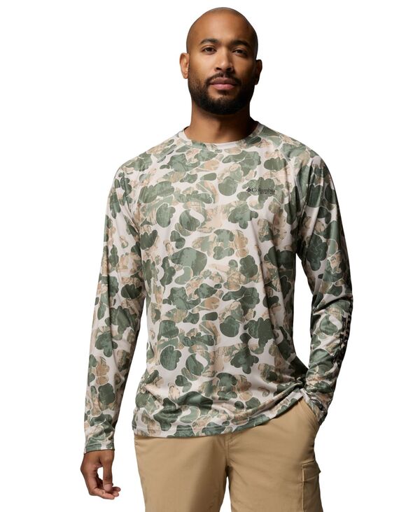 コロンビア メンズ トップス Tシャツ 長袖 Columbia Men\'super Terminal Tackle Frigate Frenzy Long-Sleeve T-Shirt Dark Stone Deltawood ストーン|ReVida 店