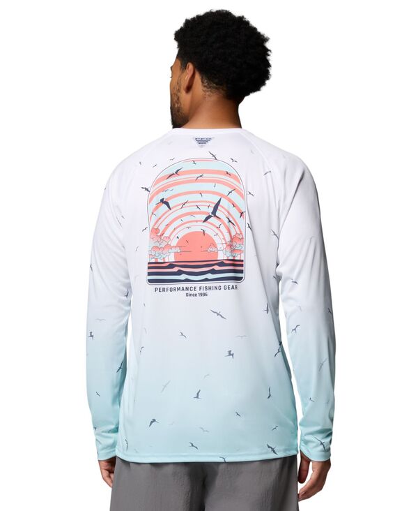 コロンビア メンズ トップス Tシャツ 長袖 Columbia Men\'super Terminal Tackle Frigate Frenzy Long-Sleeve T-Shirt Marine Light Frigate Frenzy｜ReVida 店