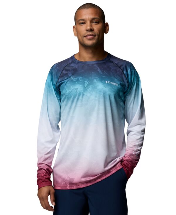 コロンビア メンズ トップス Tシャツ 長袖 Columbia Men\'super Terminal Tackle Frigate Frenzy Long-Sleeve T-Shirt Nocturnal Americanaerial Fade|ReVida 店
