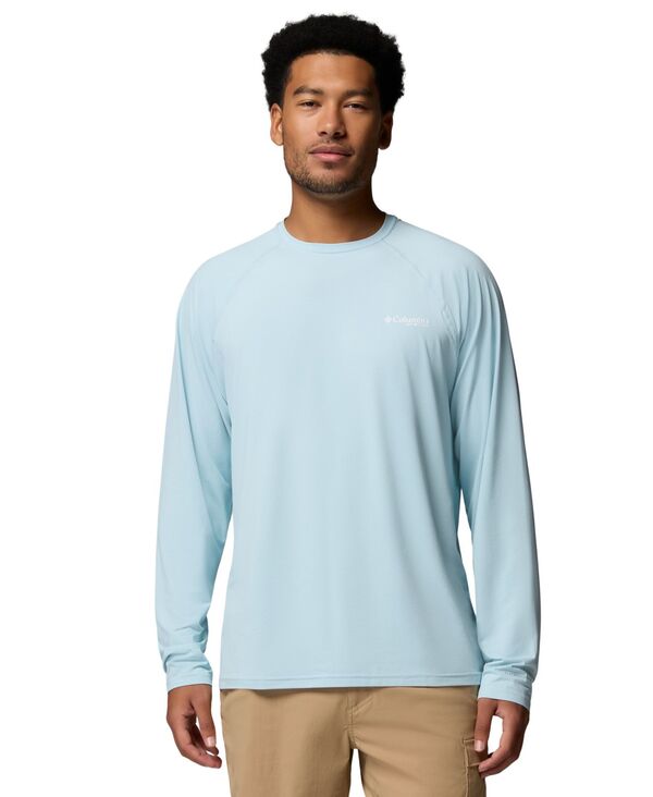 コロンビア メンズ トップス Tシャツ 長袖 Columbia Men\'s Performance Fishingear Solar Stream II Long-Sleeve T-Shirt Marine Light｜ReVida 店