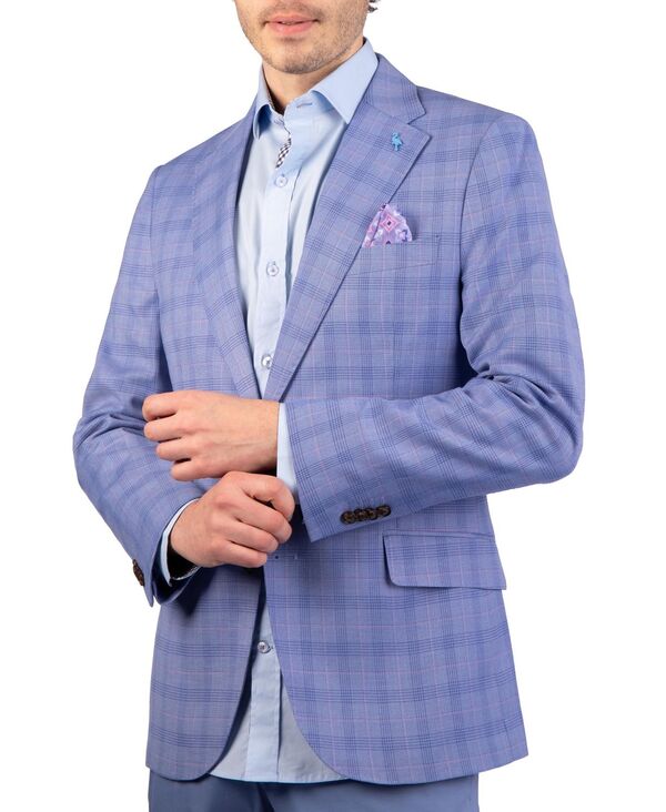 テーラーバード メンズ アウター ジャケット・ブルゾン コート Tailorbyrd Men'shadow Plaid Sport Coat Blue ブルー｜ReVida 店