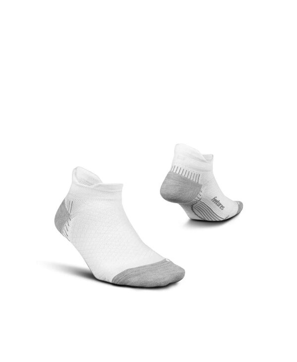 フィーチャー メンズ アンダーウェア 靴下 Feetures Men's Plantar Fasciitis Relief Sock Light Cushiono Show Tab - Targeted Compression Sock for Men - Large White ホワイト｜ReVida 店