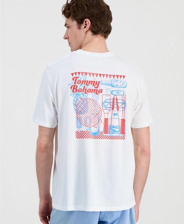 トッミーバハマ メンズ トップス Tシャツ Tommy Bahama Men's Grill And Chill T-Shirt White ホワイト｜ReVida 店