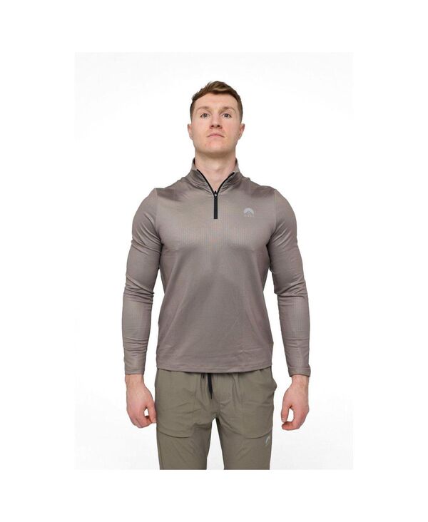 オースク メンズ トップス Tシャツ OOSC Men's Elite Activewear 1/4 Zip Top Khaki カーキ｜ReVida 店