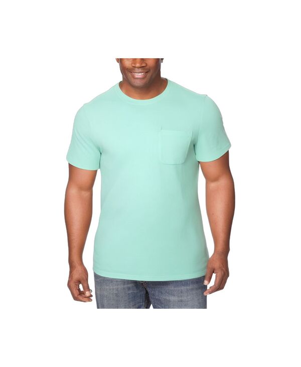 キングサイズ メンズ トップス Tシャツ クルーネック トール KingSize Big & Tall Shrink-Less Lightweight Longer-Length Crewneck Pocket-Shirtidal green グリーン｜ReVida 店
