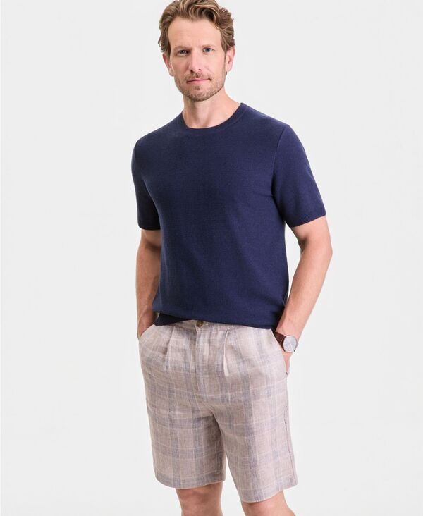 クラブルーム メンズ トップス Tシャツ セーター 半袖 Club Roomen'short-Sleeve Boucle Sweater T-Shirt Navy ネイビー|ReVida 店