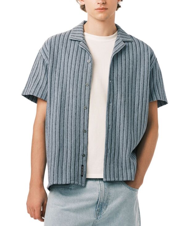 バッファロー・デイビッド・ビトン メンズ トップス シャツ 半袖 Buffalo David Bitton Men's Koddy Regular-Fit Short-Sleeve Shirt Fadedenim デニム｜ReVida 店