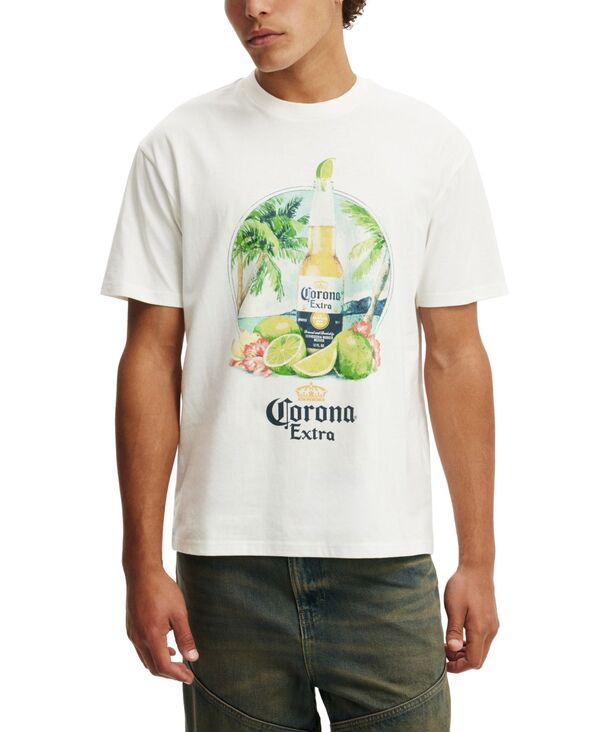 コットンオン メンズ トップス Tシャツ クルーネック 半袖 グラフィック COTTON Men'short-Sleeve Crewneck Graphic T-Shirt White ホワイト｜ReVida 店