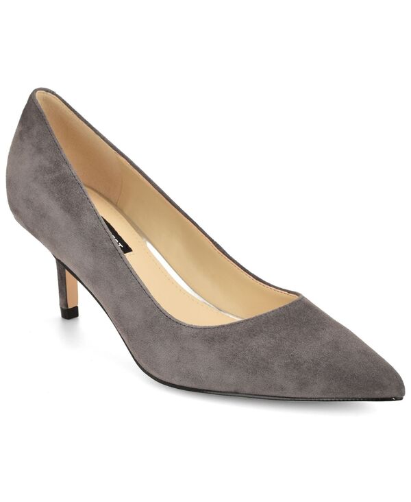 ナインウェスト レディース シューズ パンプス ヒール Nine West Women's Arlene Pointed Toe Kitten Heel Pumps Dark Grey Suede グレー｜ReVida 店