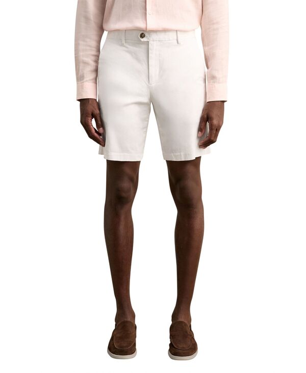 レイス メンズ ボトムス ハーフパンツ・ショーツ ショートパンツ コットン REISS Men's Wicket Modern Fit 9" Cotton Blend Chino Shorts White ホワイト｜ReVida 店 27,820円