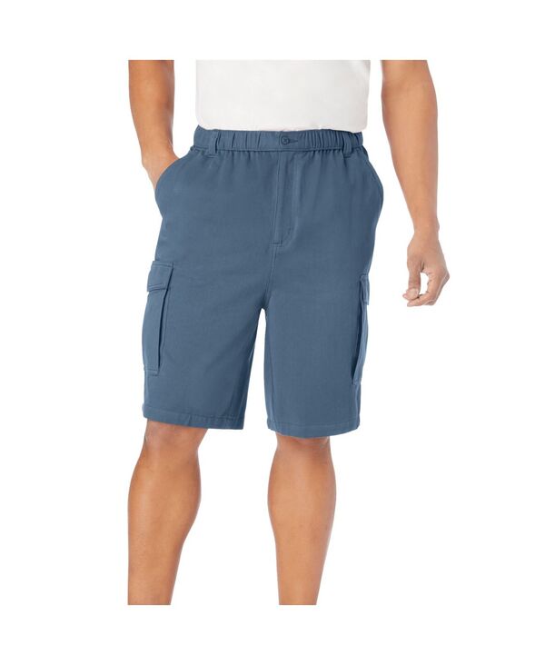 ボルダークリーク メンズ ボトムス ハーフパンツ・ショーツ トール ショートパンツ Boulder Creek Tall by KingSize Renegade 9" Full Elastic Waist Cargo Shortslate blue スレート｜ReVida 店