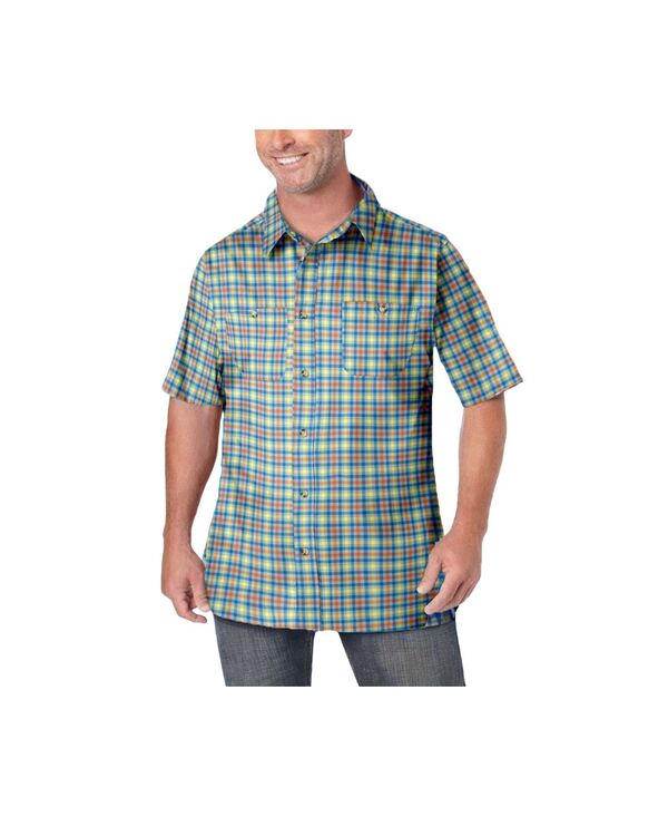 キングサイズ メンズ トップス シャツ ボタンダウン プリントール ダウン KingSize Big & Tall Wrinkle-Resistant Short Sleeve Button Down Printed Light grey check グレー｜ReVida 店