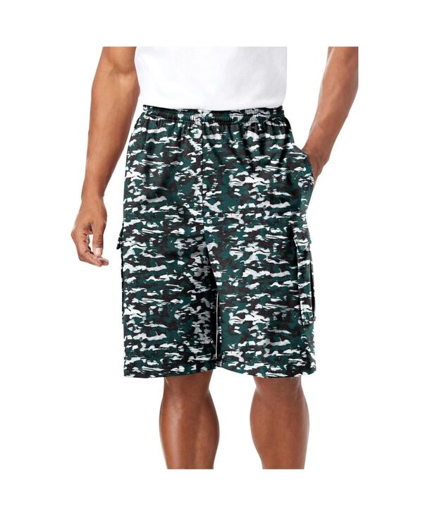 キングサイズ メンズ ボトムス ハーフパンツ・ショーツ トール ショートパンツ ジャージー KingSize Big & Tallightweight Jersey Cargo Shorts Camo｜ReVida 店