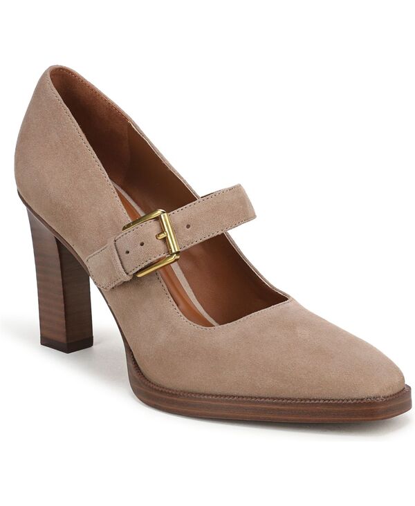 フランコサルト レディース シューズ パンプス Franco Sarto Women'shalina Square Toe Mary Jane Shoes Truffle Beige Suede ベージュ｜ReVida 店