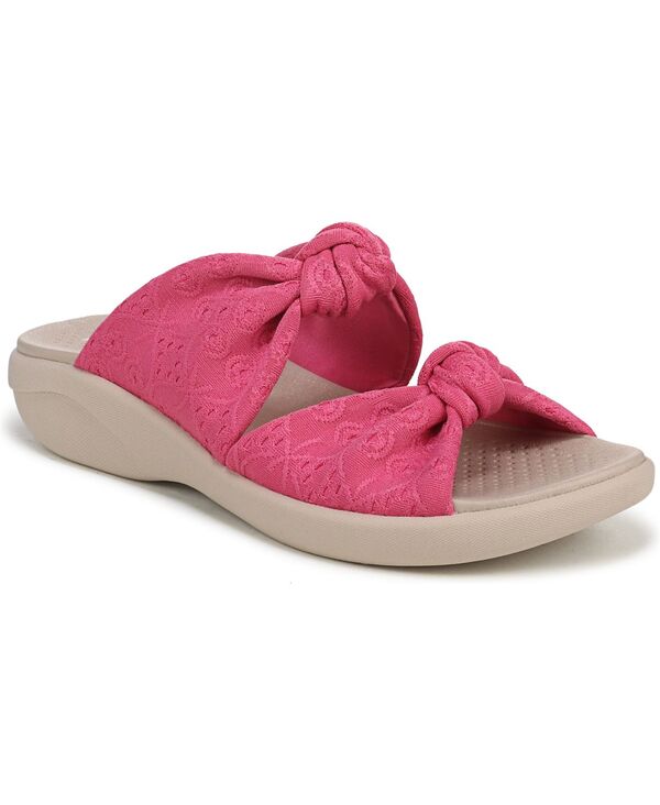 ライフストライド レディース シューズ サンダル LifeStride Women's Caring Slide Sandals French Pink Embroide red Fabric ピンク｜ReVida 店