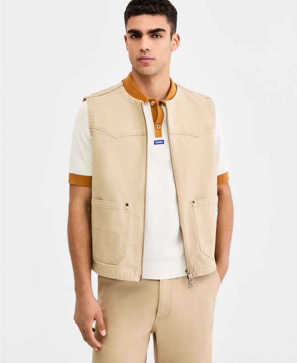 ヒューゴボス メンズ トップス ベスト Hugo Boss Men's Bridgeley Vest Medium Beige ベージュ|ReVida 店