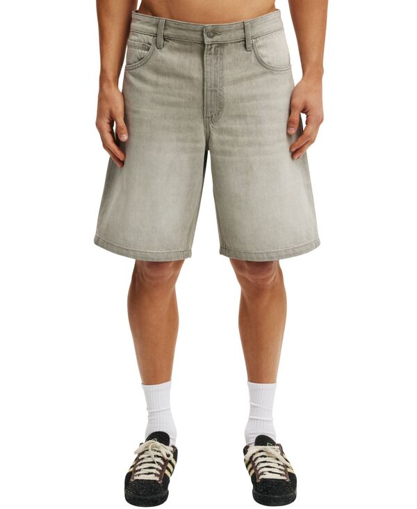 コットンオン メンズ ボトムス ハーフパンツ・ショーツ ショートパンツ デニム COTTON Men's Regular-Fit Baggy Denim Shorts Gray グレー｜ReVida 店
