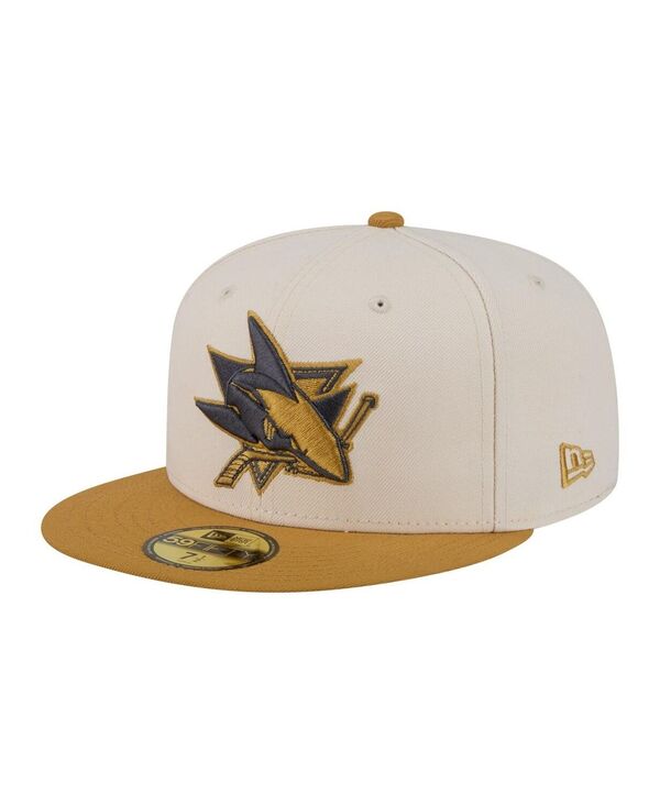 ニューエラ メンズ アクセサリー 帽子 New Era Men's Cream/Tan San Jose Sharks Colorpack Two-Tone 59FIFTY Fitted Hat Cream Tan クリーム｜ReVida 店